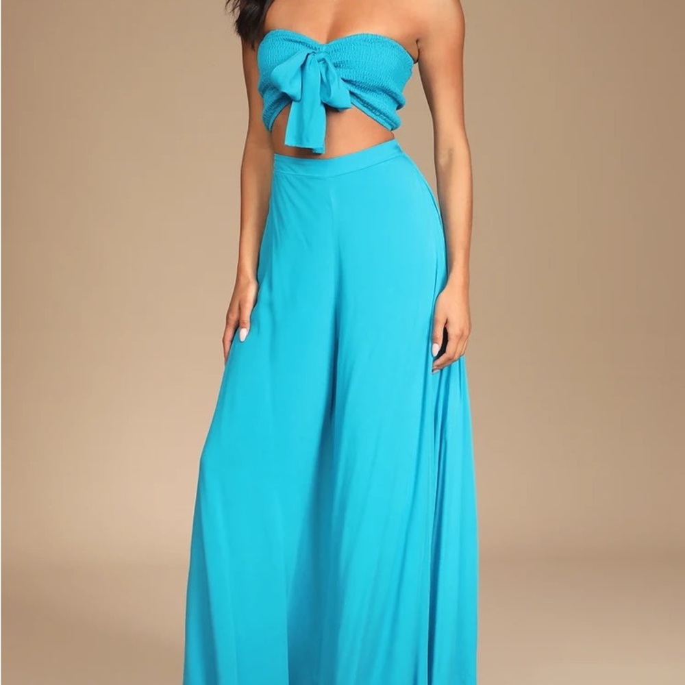 Lulu’s 2 piece strapless jumpsuit